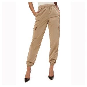 Good American Womens Light Brown Cargo Pants Brand Size 4 (XL)